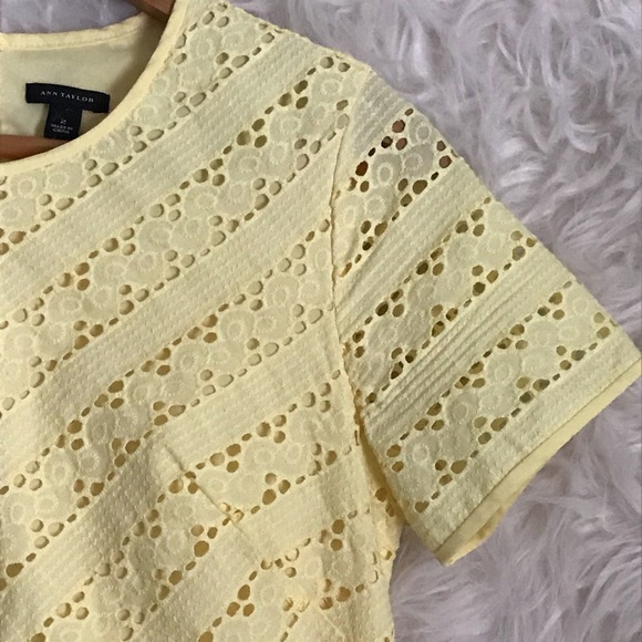 Ann Taylor Yellow Eyelet Dress - Picture 2 of 4